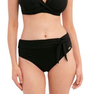 NWT Women's FANTASIE Ottawa‎ High-Waist Bikini Bottoms Black | Size L